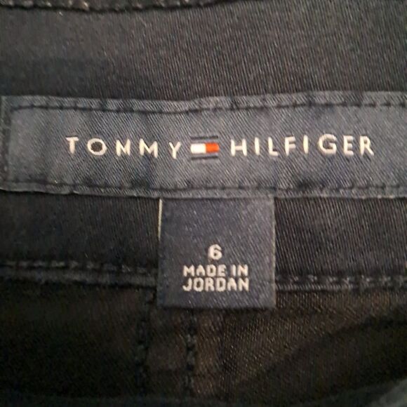 Tommy Hilfiger Womens Crop Pants Navy Blue Elastic Waist Gramercy Ankle Size 6 - Picture 3 of 4